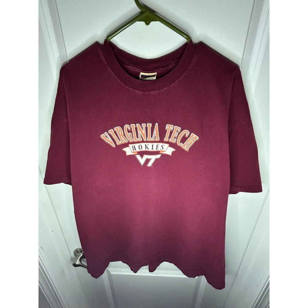 Vintage Y2k Virginia Tech University Hokies Spell Out T-Shirt Mens Size‎ 2Xl